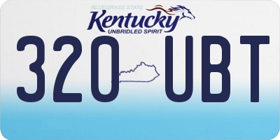KY license plate 320UBT