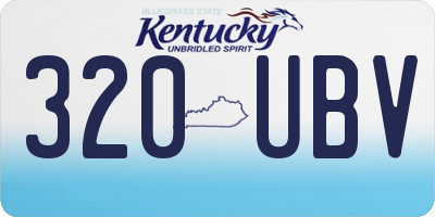 KY license plate 320UBV