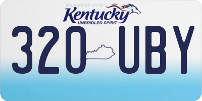 KY license plate 320UBY
