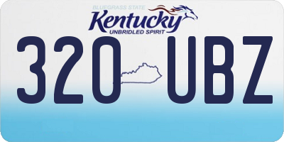 KY license plate 320UBZ