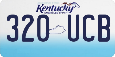 KY license plate 320UCB