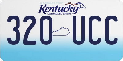 KY license plate 320UCC