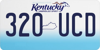 KY license plate 320UCD