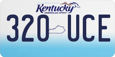 KY license plate 320UCE