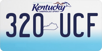 KY license plate 320UCF
