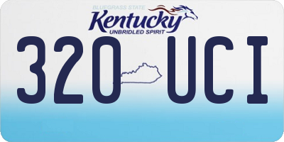 KY license plate 320UCI