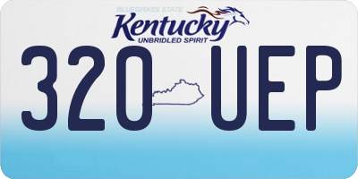 KY license plate 320UEP