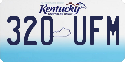 KY license plate 320UFM