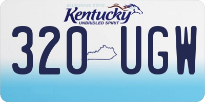 KY license plate 320UGW