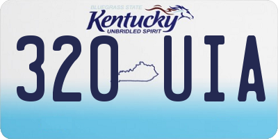 KY license plate 320UIA