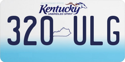 KY license plate 320ULG