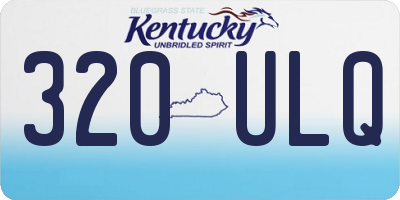 KY license plate 320ULQ