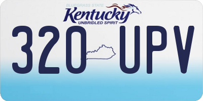 KY license plate 320UPV