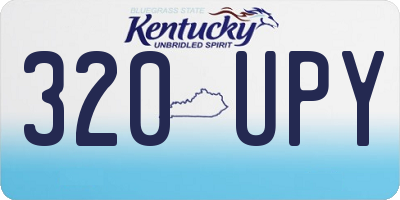 KY license plate 320UPY