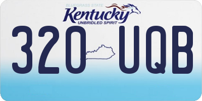 KY license plate 320UQB