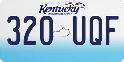 KY license plate 320UQF
