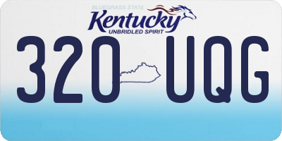 KY license plate 320UQG