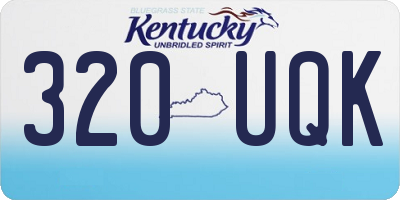 KY license plate 320UQK