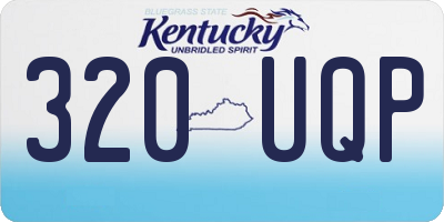 KY license plate 320UQP