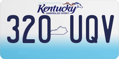 KY license plate 320UQV