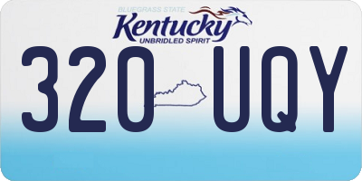 KY license plate 320UQY