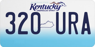 KY license plate 320URA