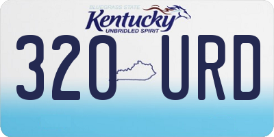 KY license plate 320URD