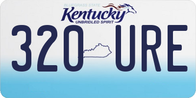 KY license plate 320URE