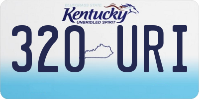 KY license plate 320URI