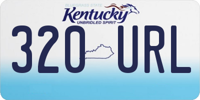 KY license plate 320URL