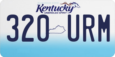 KY license plate 320URM
