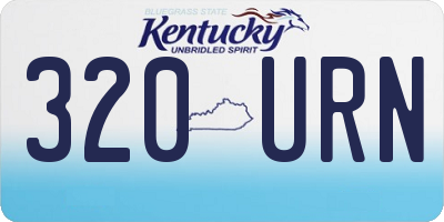 KY license plate 320URN