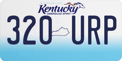 KY license plate 320URP