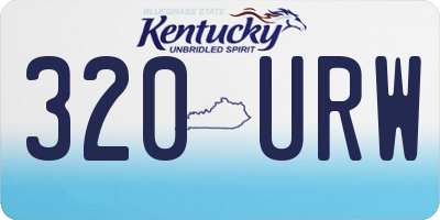 KY license plate 320URW
