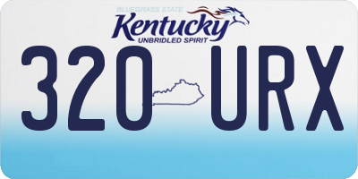 KY license plate 320URX