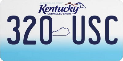 KY license plate 320USC