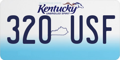 KY license plate 320USF