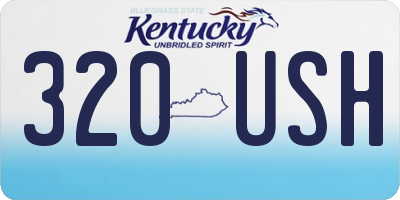 KY license plate 320USH
