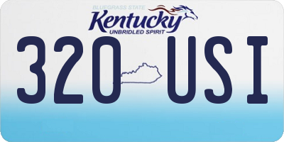 KY license plate 320USI