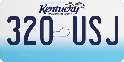 KY license plate 320USJ
