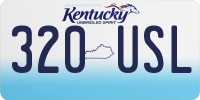 KY license plate 320USL