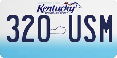 KY license plate 320USM