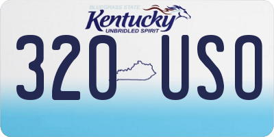 KY license plate 320USO