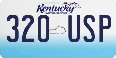KY license plate 320USP