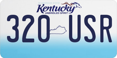 KY license plate 320USR