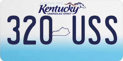 KY license plate 320USS