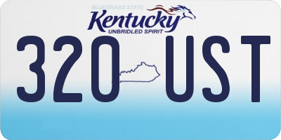 KY license plate 320UST