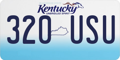 KY license plate 320USU