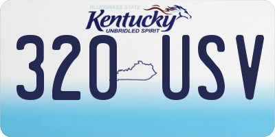 KY license plate 320USV