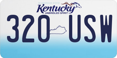 KY license plate 320USW